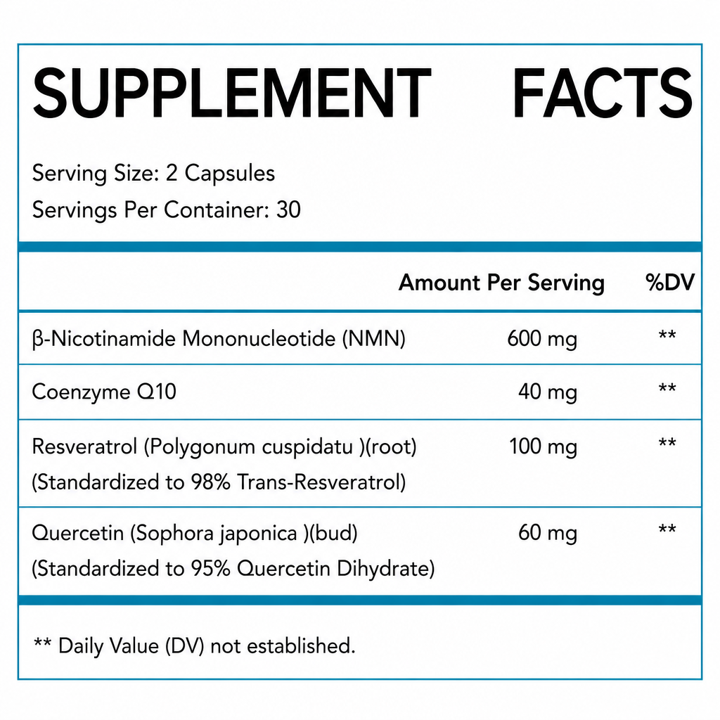 EasyTone NMN resveratrol + Q10 + kuersetin